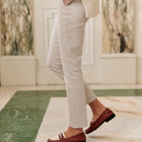 Sezane Clara Trousers in Camel Ecru - Picture 1 of 7